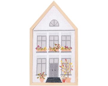 Herfst huisje borduren - telpakket Rico Design | borduurpakketten | hobbygigant.nl