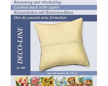 Kussenrug met ritssluiting ecru - Deco-Line | kussen borduren | hobbygigant.nl