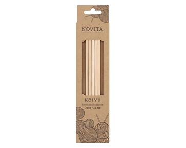 Houten vierkante sokkennaalden 6,0 mm - Novita | breinaalden | hobbygigant.nl