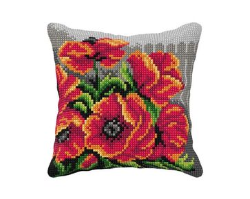 Klaprozen borduurkussen - Orchidea borduurpakket | borduurpakketten | hobbygigant.nl