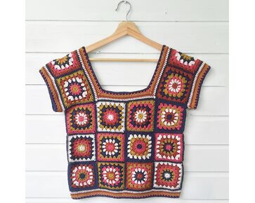 Zomertop met granny squares haken - Hobby Gigant haakpatroon