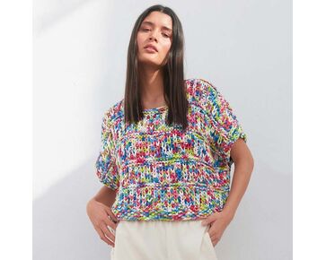 Zomertop voor dames breien - Lana Grossa Gelato breipakket | hobbygigant.nl