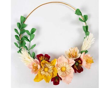 Crêpepapier startpakket bloemen - bloemenkrans | papieren bloemen | hobbygigant.nl