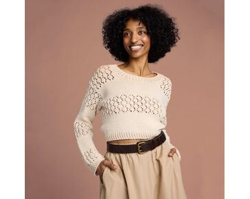 Katoenen damestrui Cherie breien - Novita breipakket | hobbygigant.nl