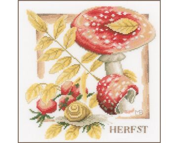 Herfst Marjolein Bastin borduren - LanArte kruissteek borduurpakket | hobbygigant.nl