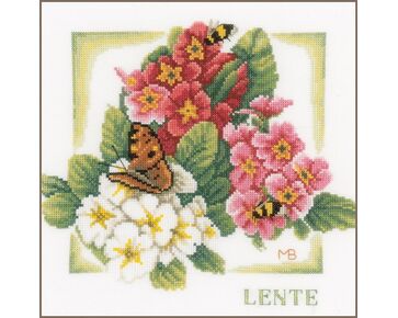 Lente Marjolein Bastin borduren - LanArte kruissteek borduurpakket