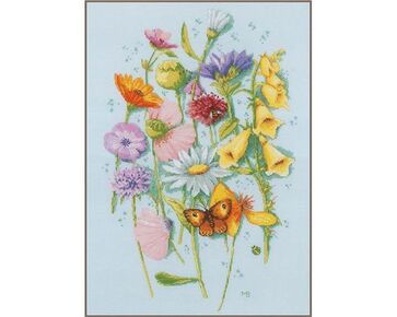 Lentebloemen van Marjolein Bastin borduren - LanArte kruissteek borduurpakket | hobbygigant.nl