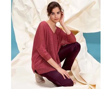 Linnen zomertrui breien - Lang Yarns Crealino breipakket | hobbygigant.nl