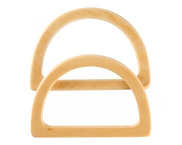 Tassen handvat hout D-vorm - 2 stuks | tas bodems en handvatten | hobbygigant.nl