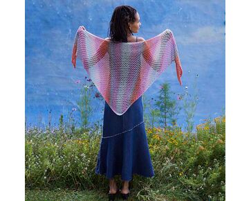 Zijden driehoek sjaal breien - Lang Yarns Silk Color breipakket | hobbygigant.nl