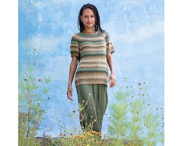 Rondgebreide zijden zomertop - Lang Yarns Silk Color breipakket | hobbygigant.nl