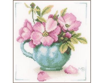 Wilde Roosjes Marjolein Bastin - LanArte kruissteek borduurpakket | hobbyigant.nl