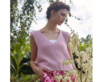 Dames top met V-hals breien - Lang Yarns Bliss breipakket | hobbygigant.nl