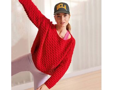 Damestrui met biespatroon breien - Lana Grossa Ecopuno breipakket | hobbygigant.nl