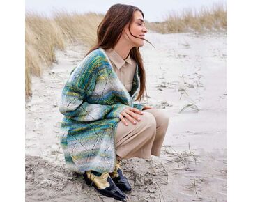 Half lang damesvest - Lana Grossa Picasso breipakket | hobbygigant.nl