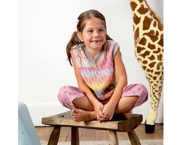 Kinderspencer met kabels breien - Lang Yarns breipakket - hobbygigant.nl