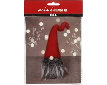 Kerst gnoom met rode muts vilten - Creativ Company | hobbygigant.nl