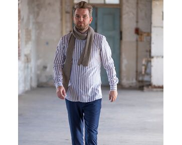 Herensjaal breien met Cashmere Lace - FairMade breipakket | hobbygigant.nl