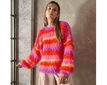 Gestreepte damestrui breien - Lana Grossa breipakket