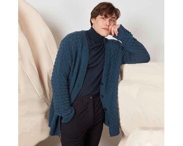 Merino herenvest Jack breien - Lang Yarns breipakket | hobbygigant.nl