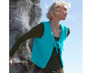 Dames gilet breien - Lang Yarns Memory breipakket | hobbygigant.nl