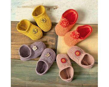 Babyslofjes van katoen breien - Lang Yarns breipakket | hobbygigant.nl