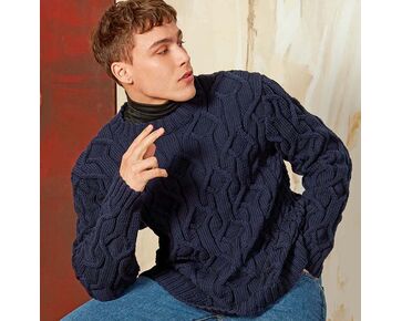 Kabeltrui Peter breien - Lang Yarns breipakket | hobbygigant.nl