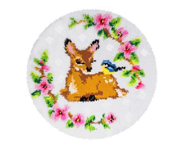 Hertje met vogel knooptapijt - Orchidea knooppakket | hobbygigant.nl