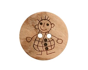 Houten knopen 17 mm 5 stuks - 1110 Deknofa | hobbygigant.nl