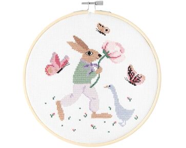 Borduurpakket Geteld Kruissteek Lentevrienden - Rico Design | hobbygigant.nl