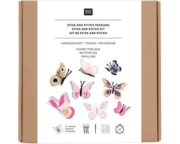 Stick & Stitch Kit Vlinders - Rico Design | hobbygigant.nl
