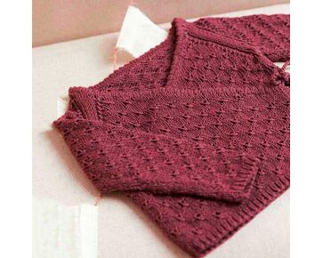 Baby wikkelvestje met ajourpatroon breien - Lang Yarns breipakket | hobbygigant.nl