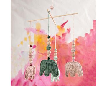 Babymobiel met olifantjes haken - Lang Yarns Baby Cotton haakpakket | hobbygigant.nl