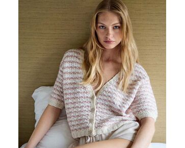 Zomers damesvest met reliëfsteek breien - Lana Grossa breipatroon | hobbygigant.nl