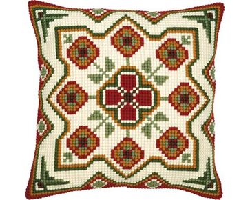 Borduurkussen bloemen geometrisch - Vervaco borduurpakket | hobbygigant.nl