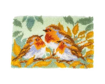 Roodborstjes knooptapijt - Vervaco knooppakket | hobbygigant.nl