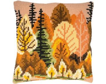 Herfstbos borduurkussen - Vervaco borduurpakket | hobbygigant.nl