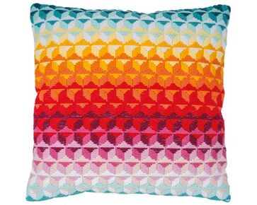 Borduurkussen geometrisch modern - Vervaco borduurpakket | hobbygigant.nl