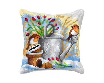 Vogeltjes borduurkussen - Orchidea borduurpakket | hobbygigant.nl