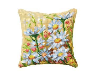 Wilde Bloemen borduurkussen - Orchidea borduurpatroon | hobbygigant.nl