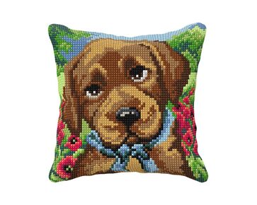 Puppy borduurkussen - Orchidea borduurpakket | hobbygigant.nl
