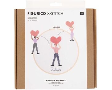 Borduurpakket Figurico You Rock My World - Rico Design | hobbygigant.nl
