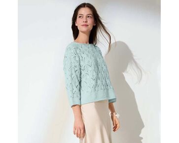 Zomertrui met ajourpatroon breien - Lana Grossa breipakket | hobbygigant.nl