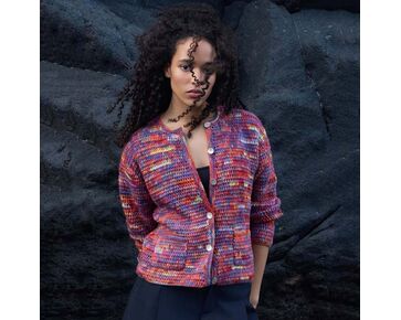 Gekleurd damesvest haken - Lana Grossa haakpakket | hobbygigant.nl