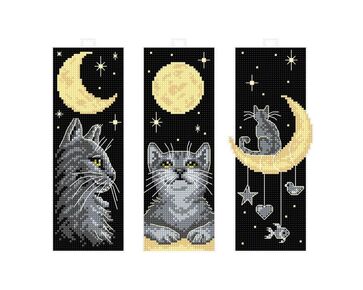 Boekenleggers Katten bij nacht - Orchidea borduurpakket | hobbygigant.nl