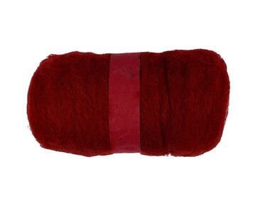 Gekaarde viltwol warm rood | hobbygigant.nl