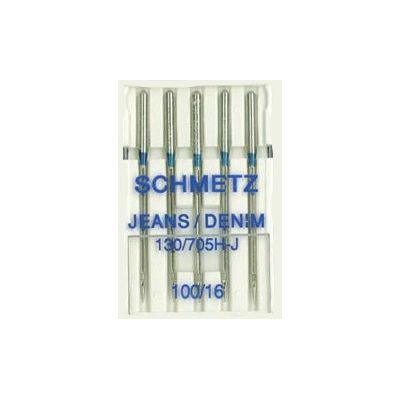 5 Schmetz jeans naaimachines naalden (platte kolf) 130/705 H-J dikte 90/14