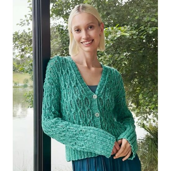 Damesvest ajourpatroon breien - Lang Yarns breipakket  | hobbygigant.nl