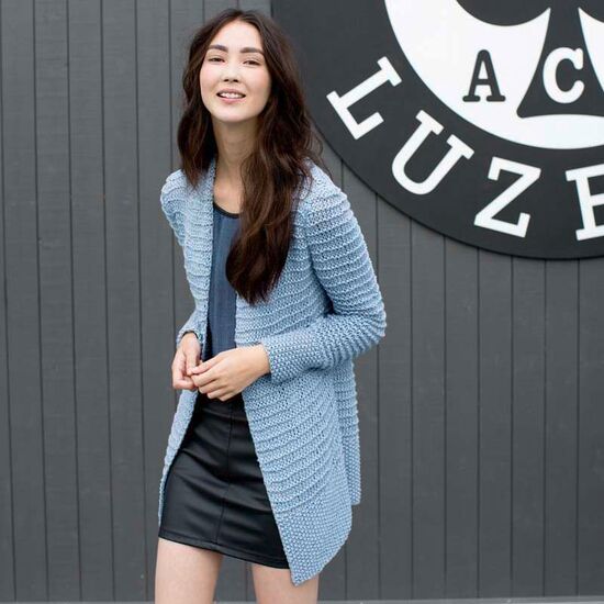 Katoenen damesvest met ribbels breien - Lang Yarns Amira breipakket | hobbygigant.nl