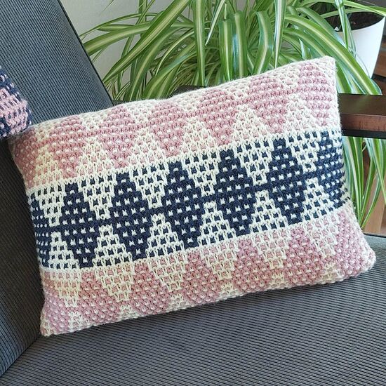 Mozaïek deken en kussen Wieber breien - Hobby Gigant breipakket | hobbygigant.nl